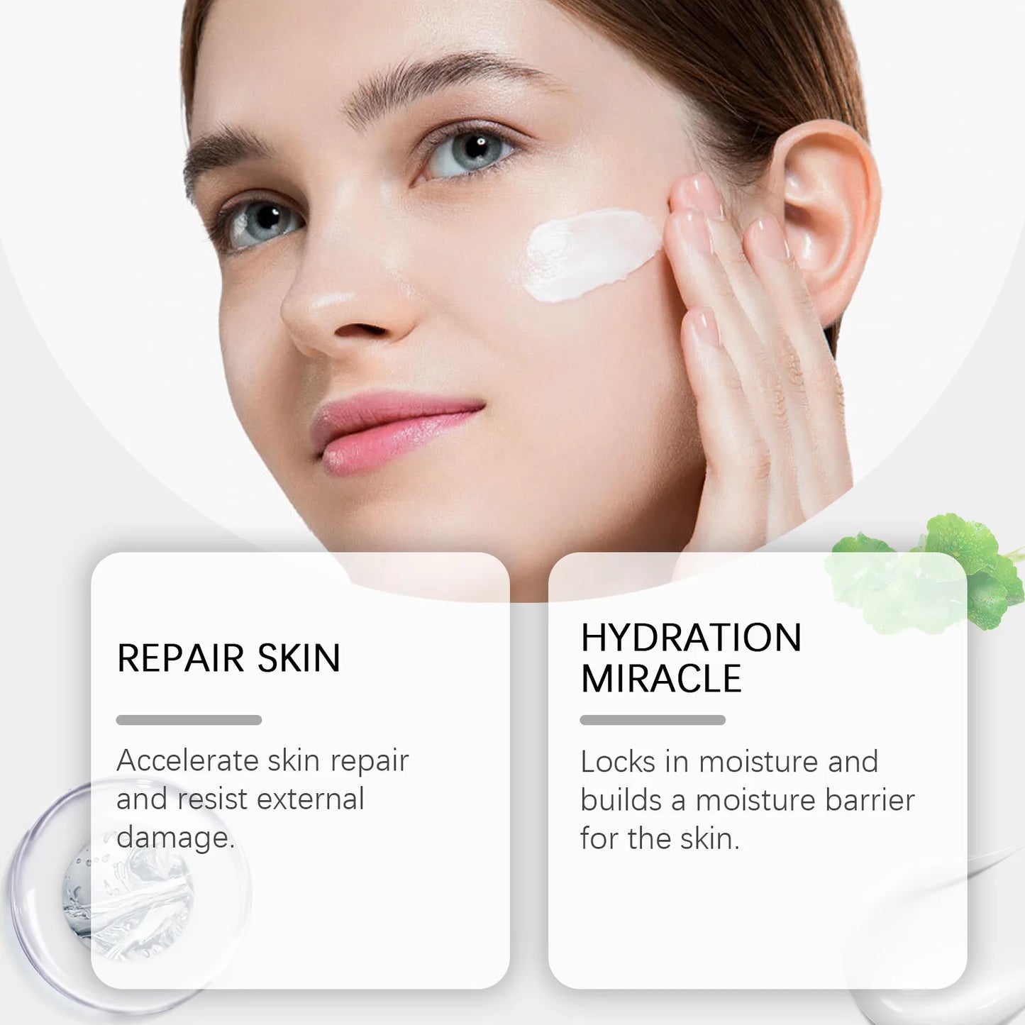 Face Essence of Centella Asiatica Moisturizing Facial Serum Brighten Smooth Skin Care Rejuvenation Pore Refining Resurfacing