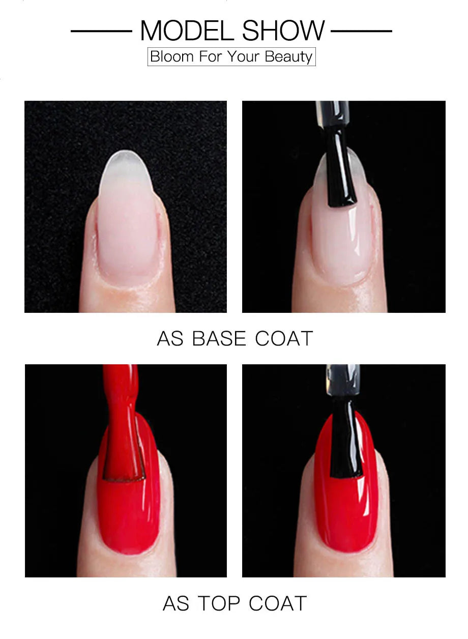 ROSALIND 7ML Base/Top Coat Nail Gel Primer Matt Semi Permanent Manicure Decoration Durable Reinforcement Masonry Peelable Base