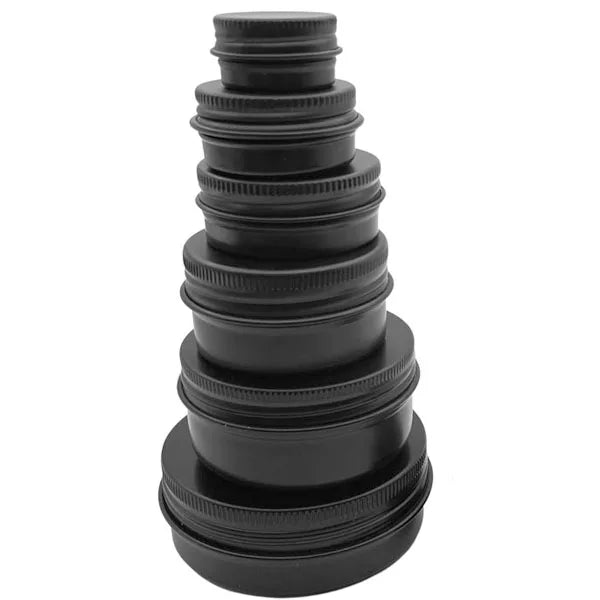 10Pcs 5g/10g/15g/20/30/50/60ml Empty Aluminum Jar Refillable Cosmetic Bottle Ointment Cream Sample Packaging Container Screw Cap