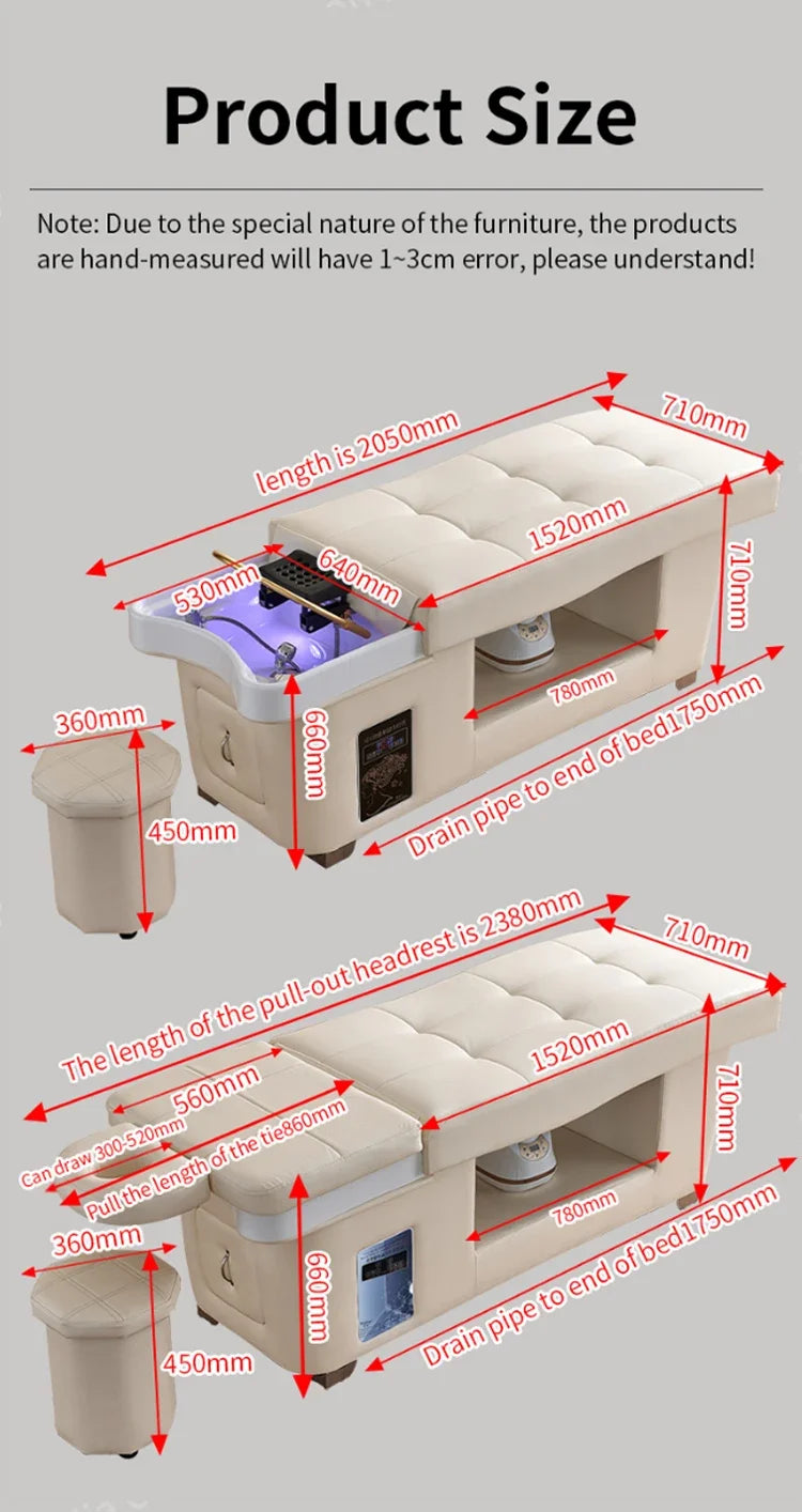 Salon Furniture Thai Massage Shampoo Spa Bed Head Spa Shampoo Bed