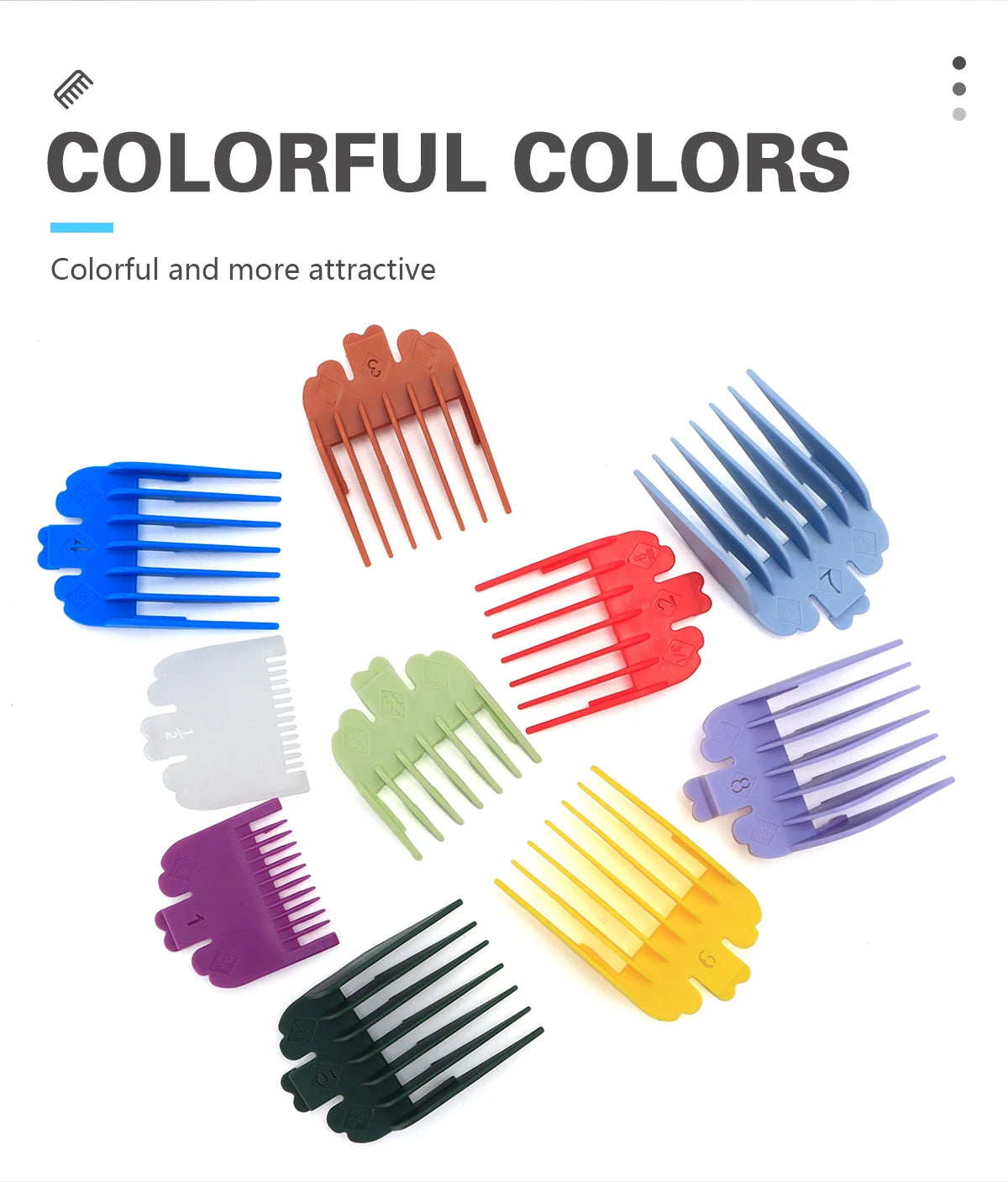 10Pcs Universal Hair Clipper Guards Barber Accessories Professional Trimmer Attachment Limit Combs Replacement Guards Set