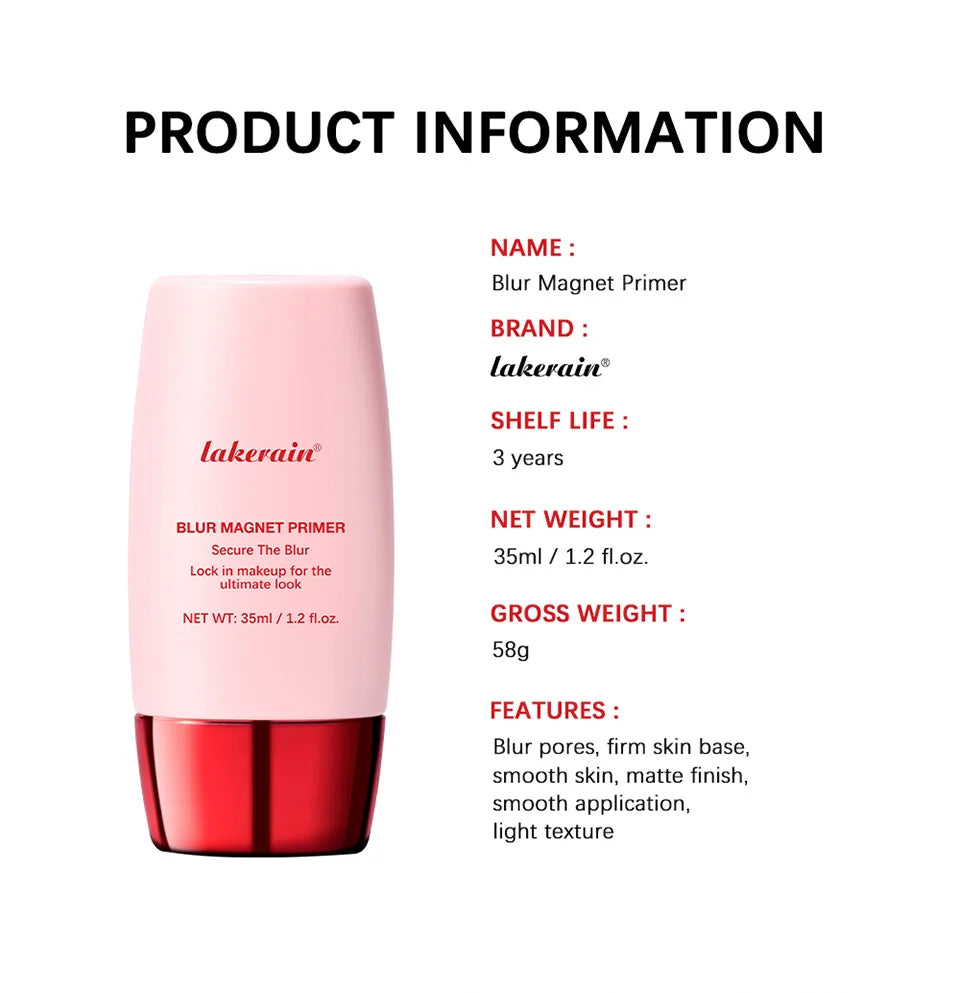 Blur Magnet Primer Base Makeup Natural Matte Make Up Foundation Blur Primer Pores Invisible Even Skin Tone Facial Base Cosmetics