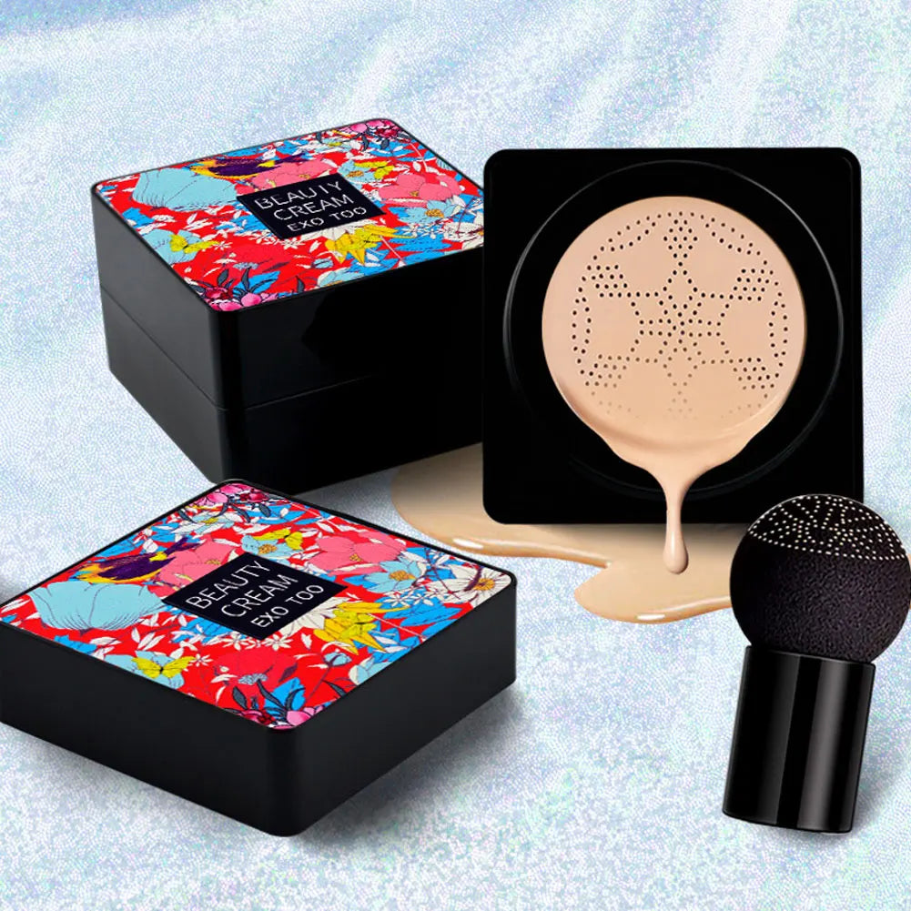 Magic Foundation Mushroom Head Air Cushion CC Cream Waterproof Brighten Foundation Cream Women Base Makeup Face Korean Cosmetics