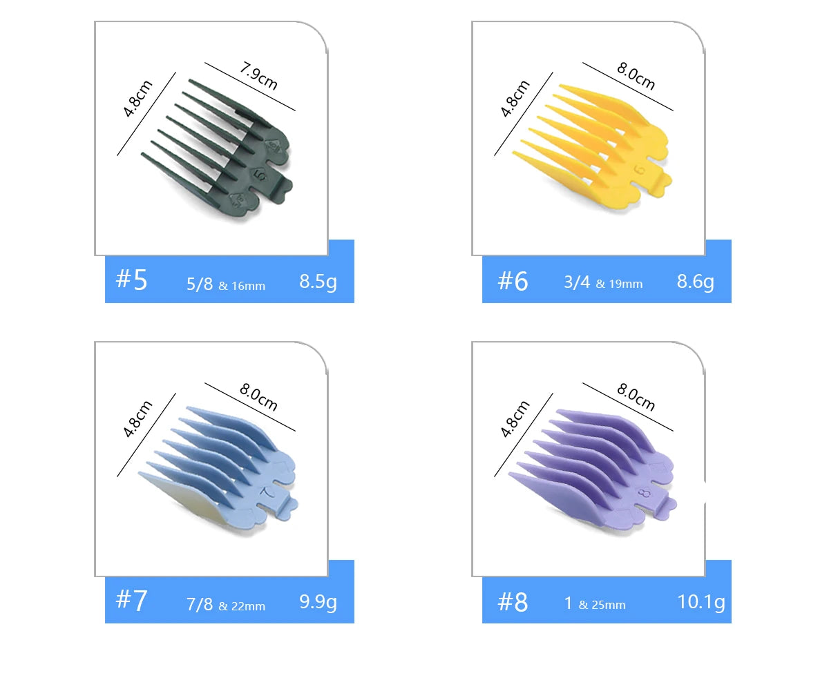 10Pcs Universal Hair Clipper Guards Barber Accessories Professional Trimmer Attachment Limit Combs Replacement Guards Set