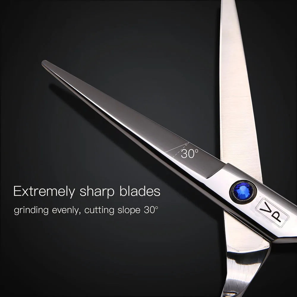 Professional Hairdressing Haircut Scissors 6 Inch 440C Barber Shop Hairdresser's Cutting Thinning Tools High Quality Salon Set