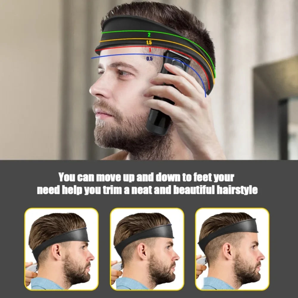 Silicone Haircuts Shaving Template DIY Home Hair Trimming Curved Headband Hair Cutting Guide Barber Hair Styling Tools Barbearia