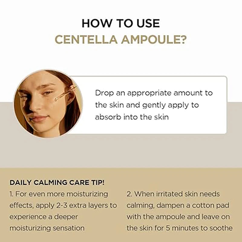 Centella Skin Care Essence Moisturize Brightening Calming And Repairing Pores Facial Smoothing Feminine Facial Care Products