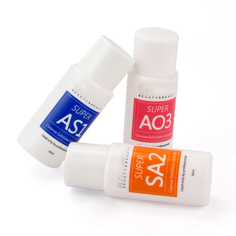 AS1 SA2 AO3 30ml High Concentrated Solution Liquid For Dermabrasion Beauty Machine Kit of 3 Serums Skin Deep Cleaning Skin Care