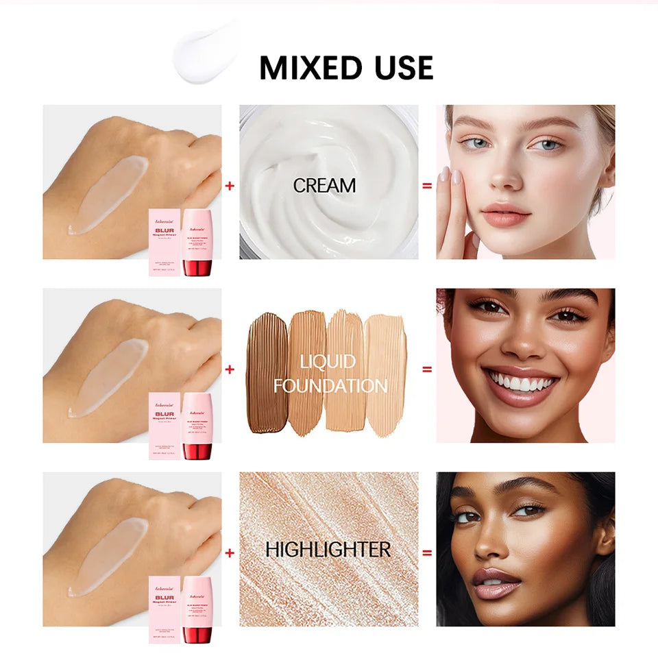 Blur Magnet Primer Base Makeup Natural Matte Make Up Foundation Blur Primer Pores Invisible Even Skin Tone Facial Base Cosmetics