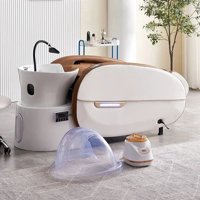 2025 Salon Head Spa Shampoo Bed Water Cycle Electric Massage Shampoo Bed