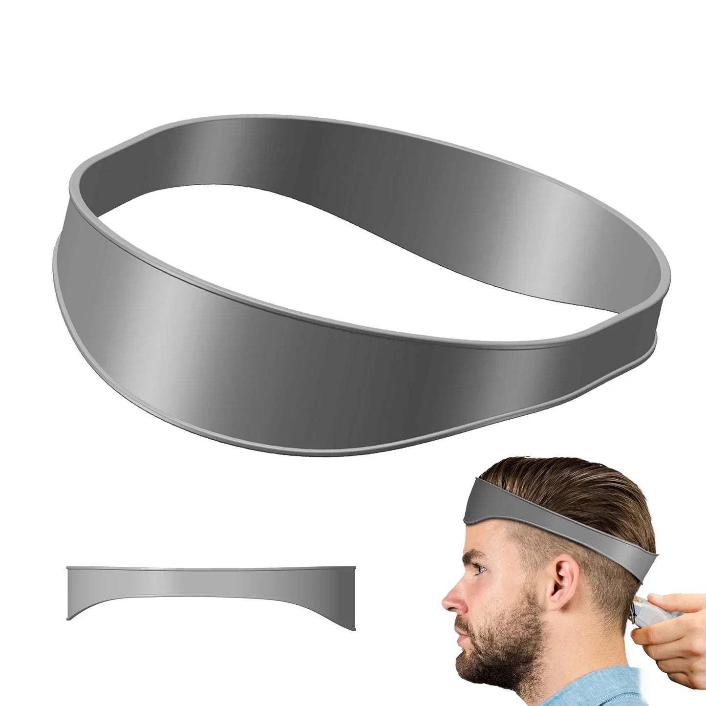 1pc Silicone Haircuts Shaving Template DIY Home Hair Trimming Curved Headband Barber Guide Hairdressing Styling Tools Equipment