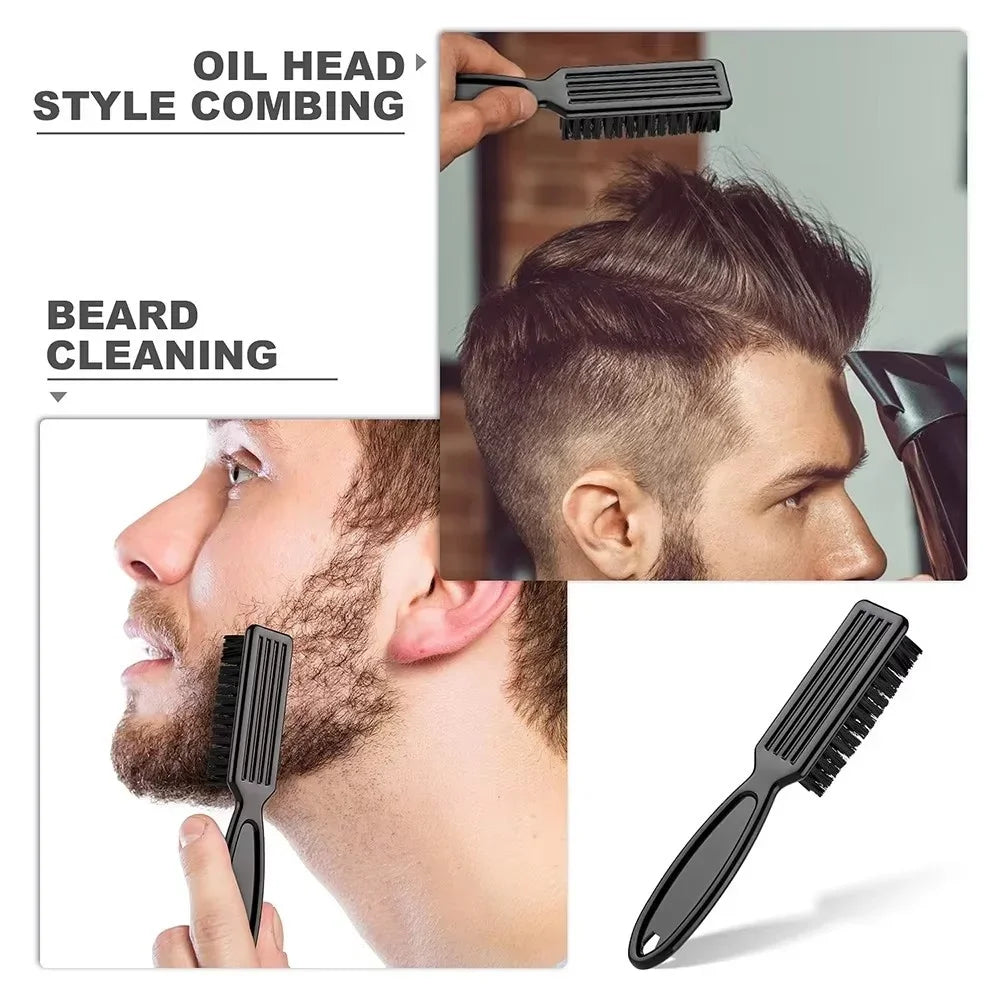 3pcs Professional Beard Shaving Kits Soft Beard Brush Hairdresser Shaving Comb Trimming Scissor Set for Men's Mustache