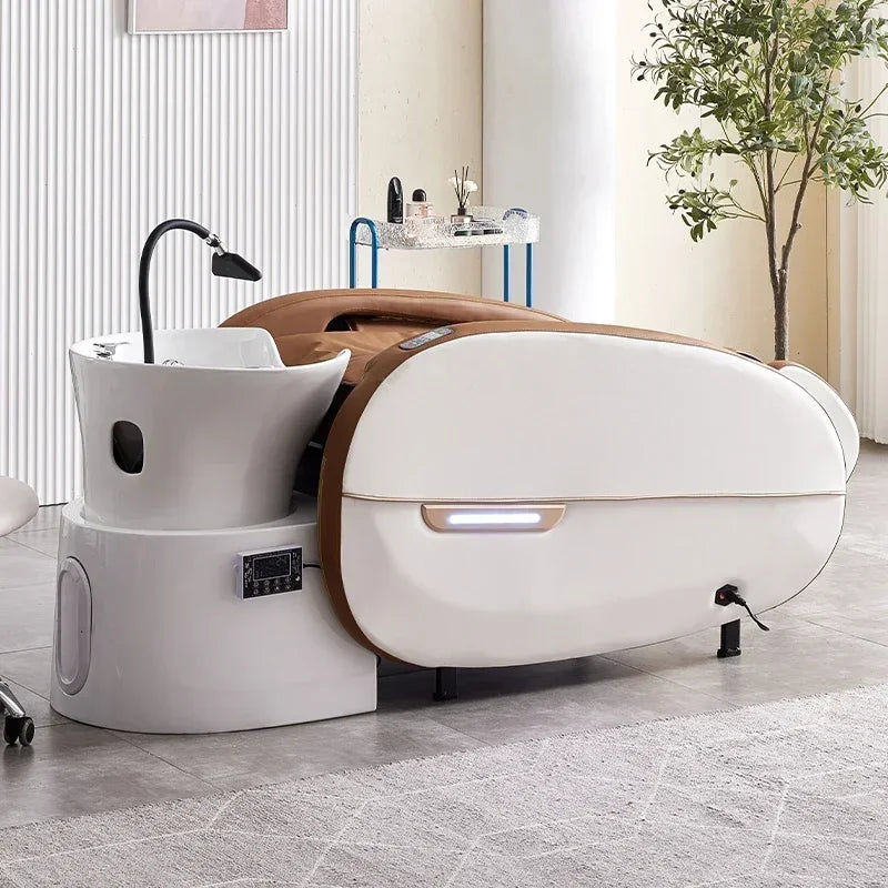 2025 Salon Head Spa Shampoo Bed Water Cycle Electric Massage Shampoo Bed