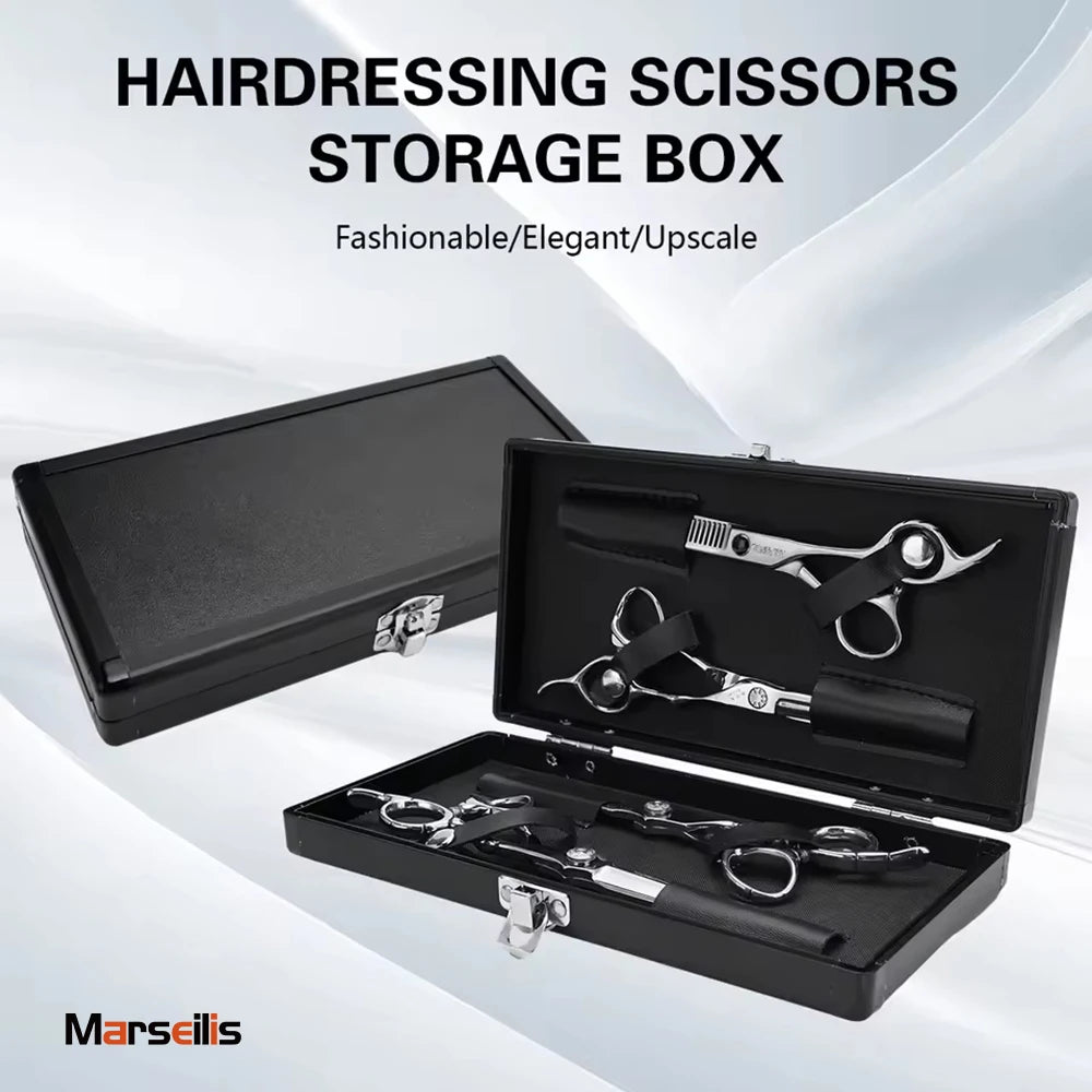 Salon Barber Tool LeatherStorage Box Scissor Box Beauty Carrying Case Portable Makeup Box Beauty and Hair Products Sorting Box