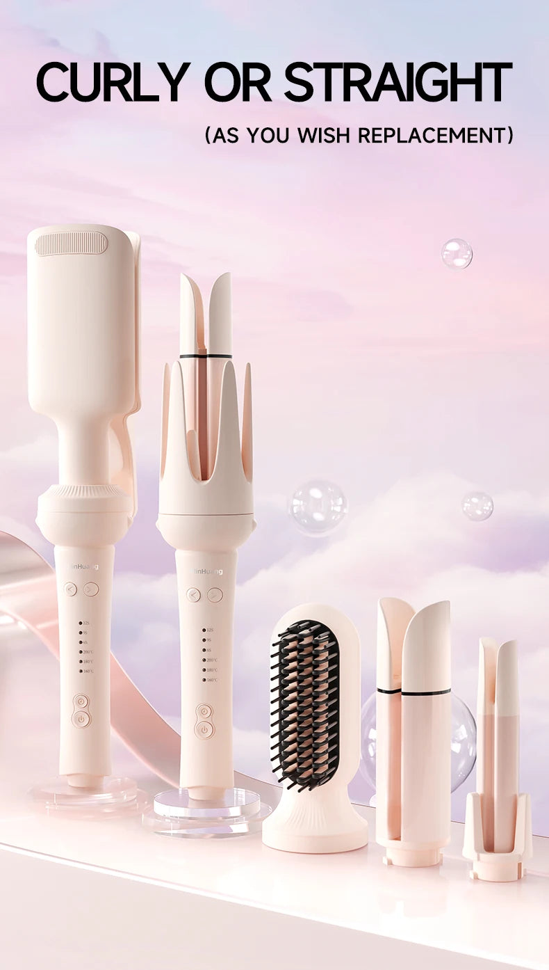 Automatic Curling Iron 32mm Auto Rotating Ceramic Hair Curler Anti-Scald Fast Heating Hair Curling Wand for Hair Waves Styling