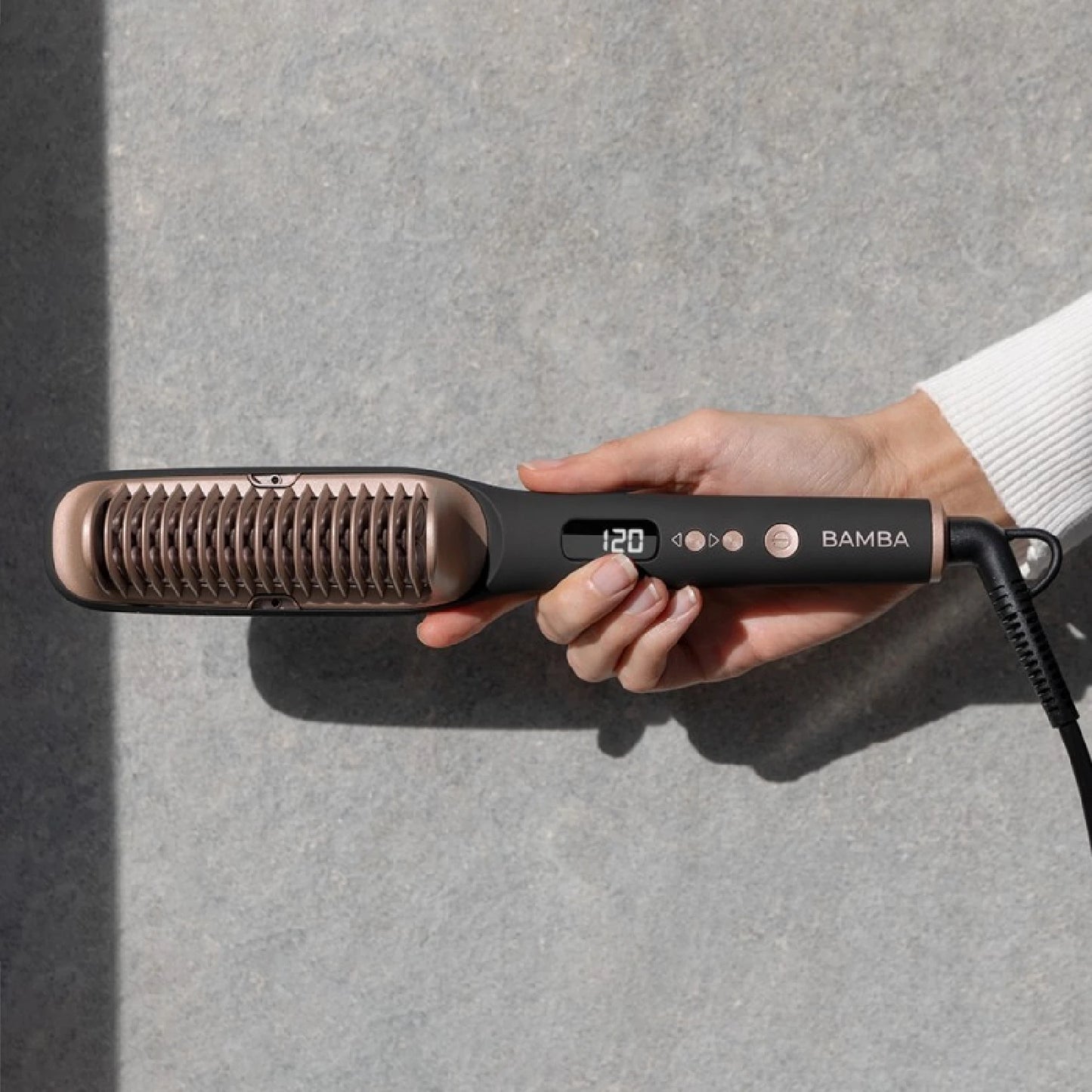 Cecotec electric straightener Brush Bamba Instantcare 1400 Excellence Brush with ceramic, keratin and argan oil coating