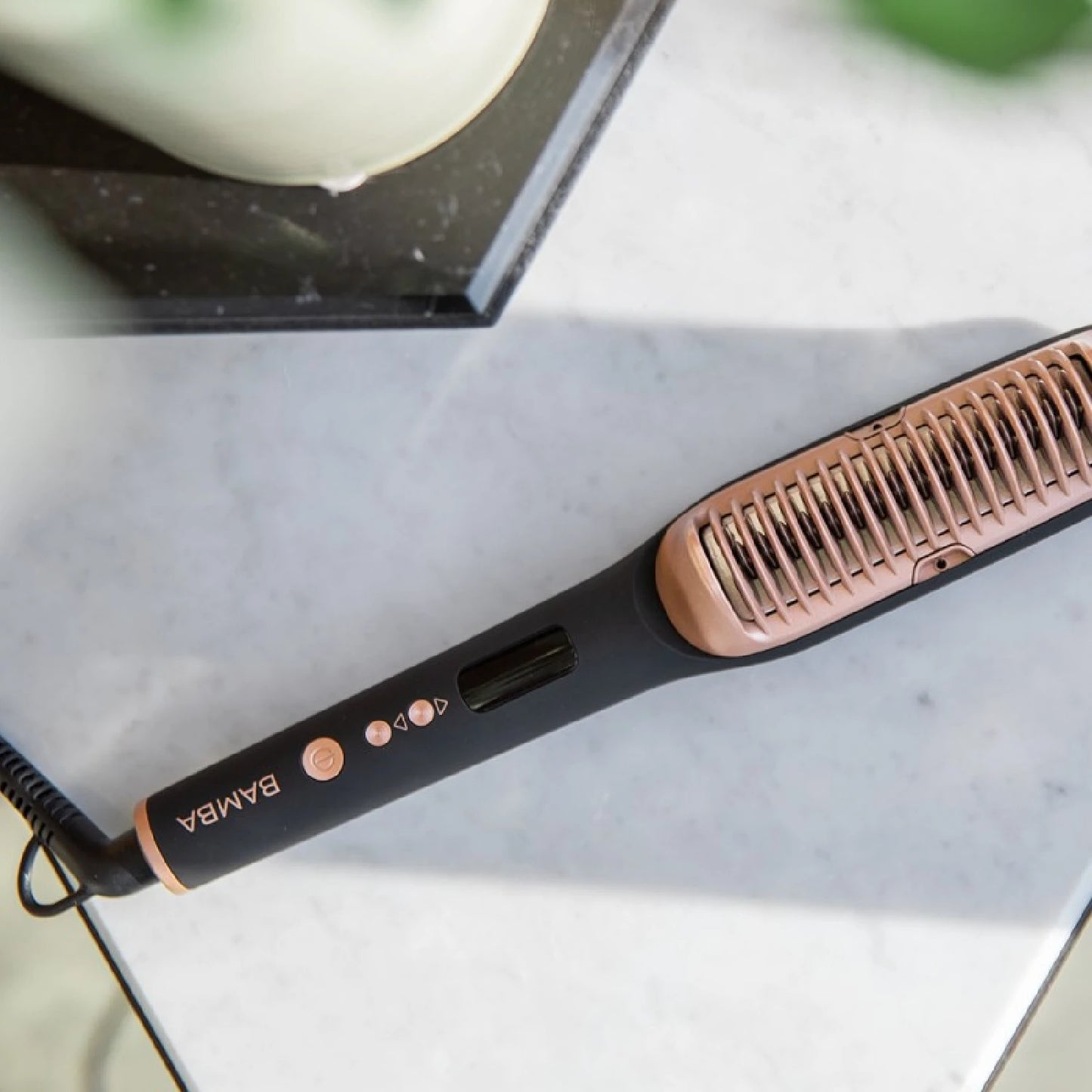 Cecotec electric straightener Brush Bamba Instantcare 1400 Excellence Brush with ceramic, keratin and argan oil coating