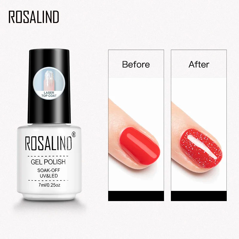 ROSALIND 7ML Base/Top Coat Nail Gel Primer Matt Semi Permanent  Manicure Decoration Durable Reinforcement Masonry Peelable Base