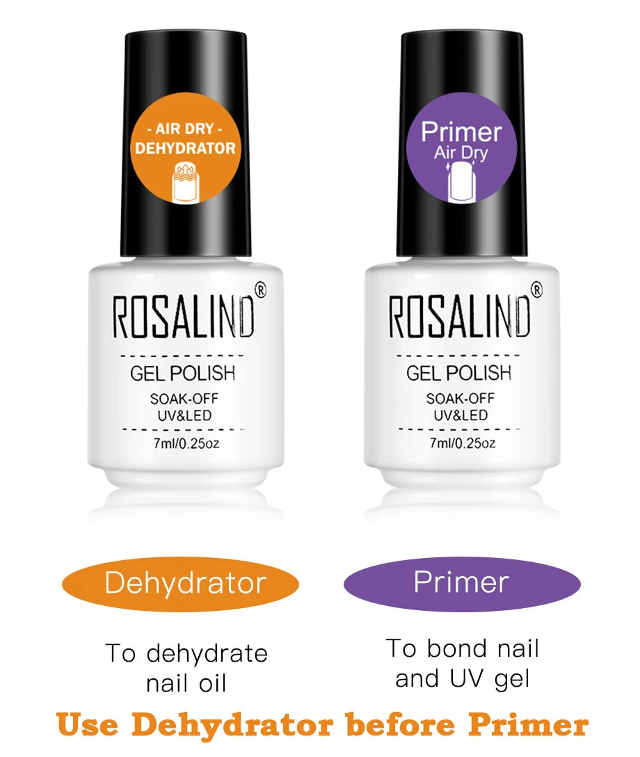 ROSALIND 7ML Base/Top Coat Nail Gel Primer Matt Semi Permanent  Manicure Decoration Durable Reinforcement Masonry Peelable Base