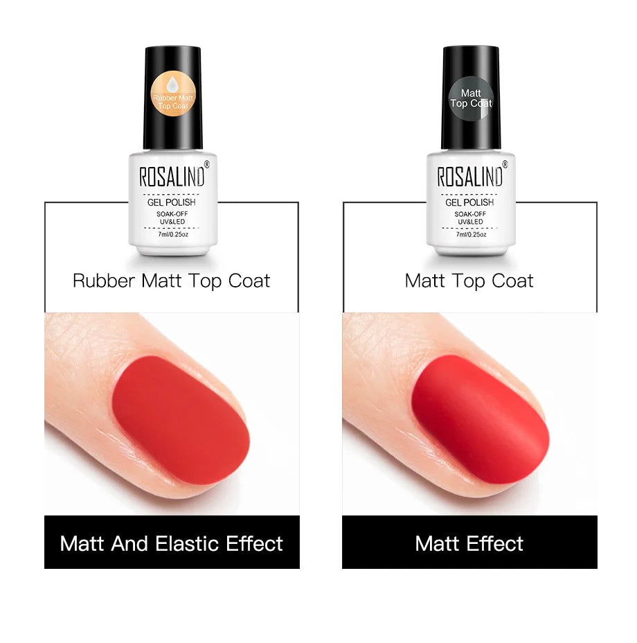 ROSALIND 7ML Base/Top Coat Nail Gel Primer Matt Semi Permanent  Manicure Decoration Durable Reinforcement Masonry Peelable Base