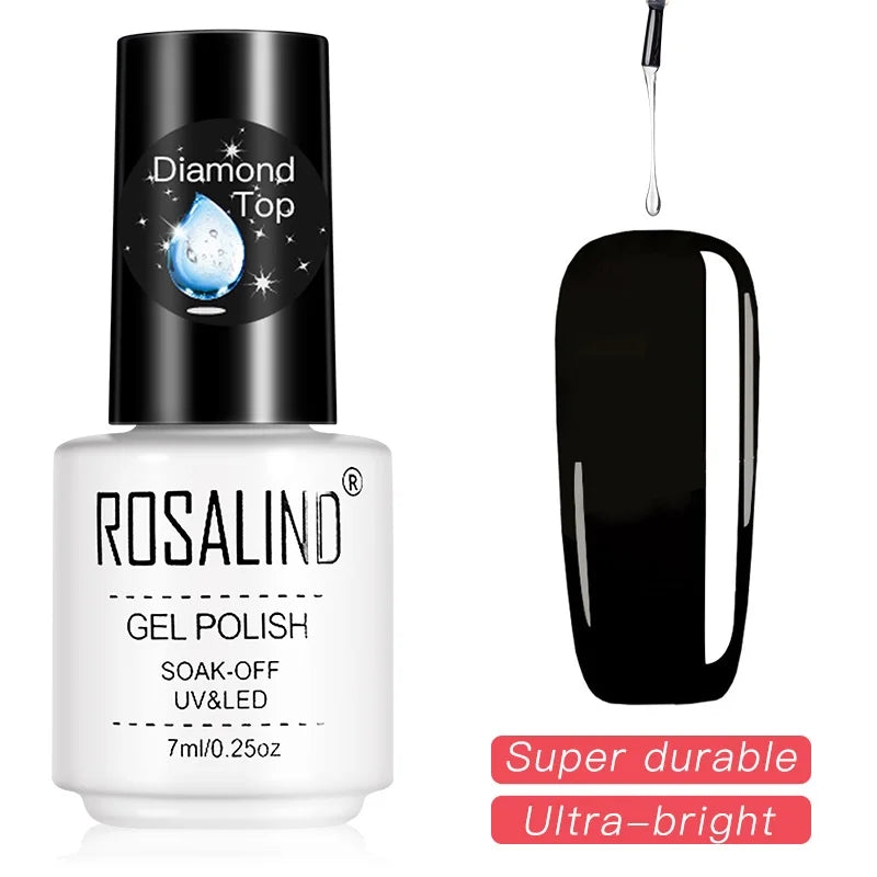 ROSALIND 7ML Base/Top Coat Nail Gel Primer Matt Semi Permanent  Manicure Decoration Durable Reinforcement Masonry Peelable Base