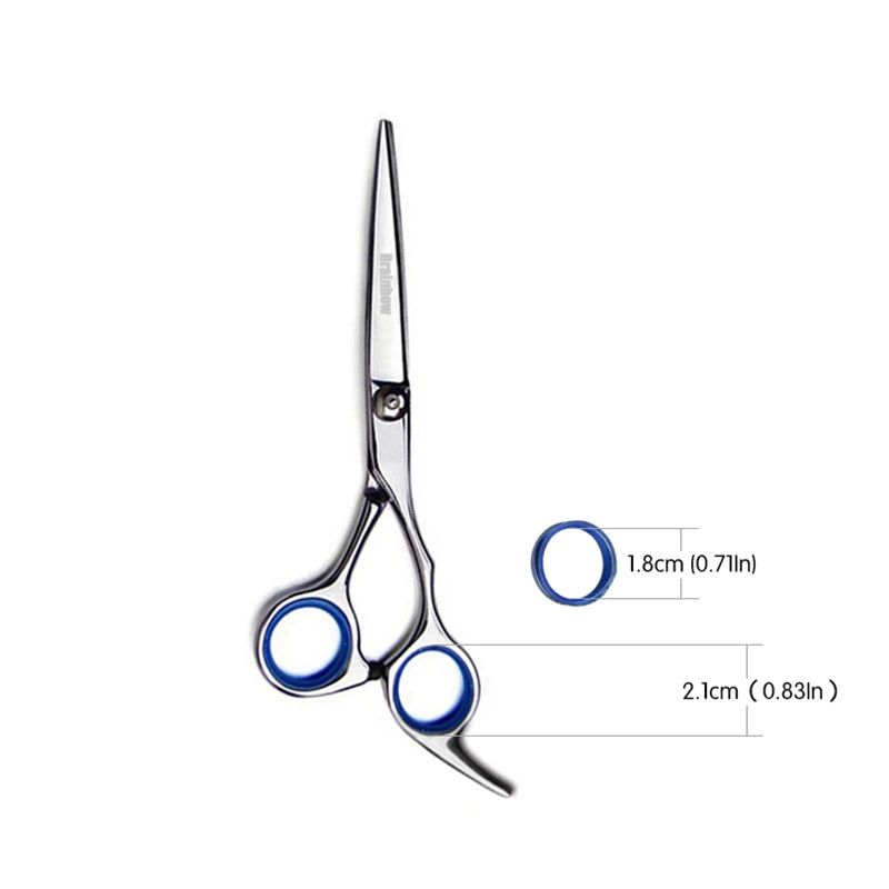 Brainbow 6 inch Cutting Thinning  Styling Tool Hair Scissors Stainless Steel Salon Hairdressing Shears Regular Flat Teeth Blades