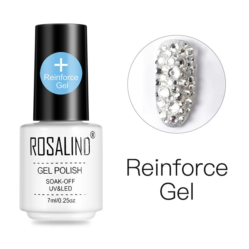 ROSALIND 7ML Base/Top Coat Nail Gel Primer Matt Semi Permanent  Manicure Decoration Durable Reinforcement Masonry Peelable Base