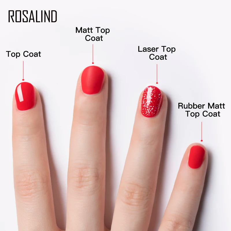 ROSALIND 7ML Base/Top Coat Nail Gel Primer Matt Semi Permanent  Manicure Decoration Durable Reinforcement Masonry Peelable Base
