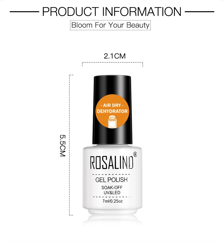ROSALIND 7ML Base/Top Coat Nail Gel Primer Matt Semi Permanent  Manicure Decoration Durable Reinforcement Masonry Peelable Base