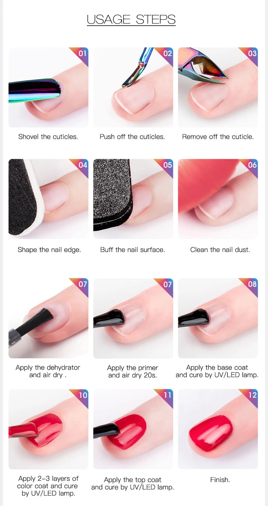 ROSALIND 7ML Base/Top Coat Nail Gel Primer Matt Semi Permanent  Manicure Decoration Durable Reinforcement Masonry Peelable Base