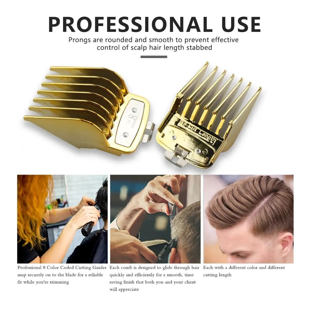 8/10pcs Professional Hair Clipper Limit Guide Comb For Wahl Trimmer Universal Barber Guide Comb Haircut Tool Clipper Limit Combs