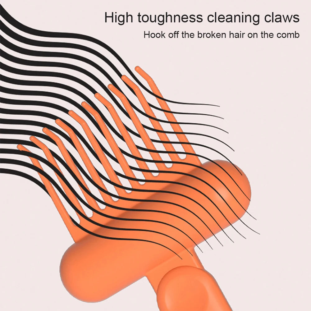 2-in-1 Hair Brush Cleaner Rake,Comb Cleaner Delicate Cleaning Tools,Removes Hair Dust,Embeded Tool Use For Home Salon