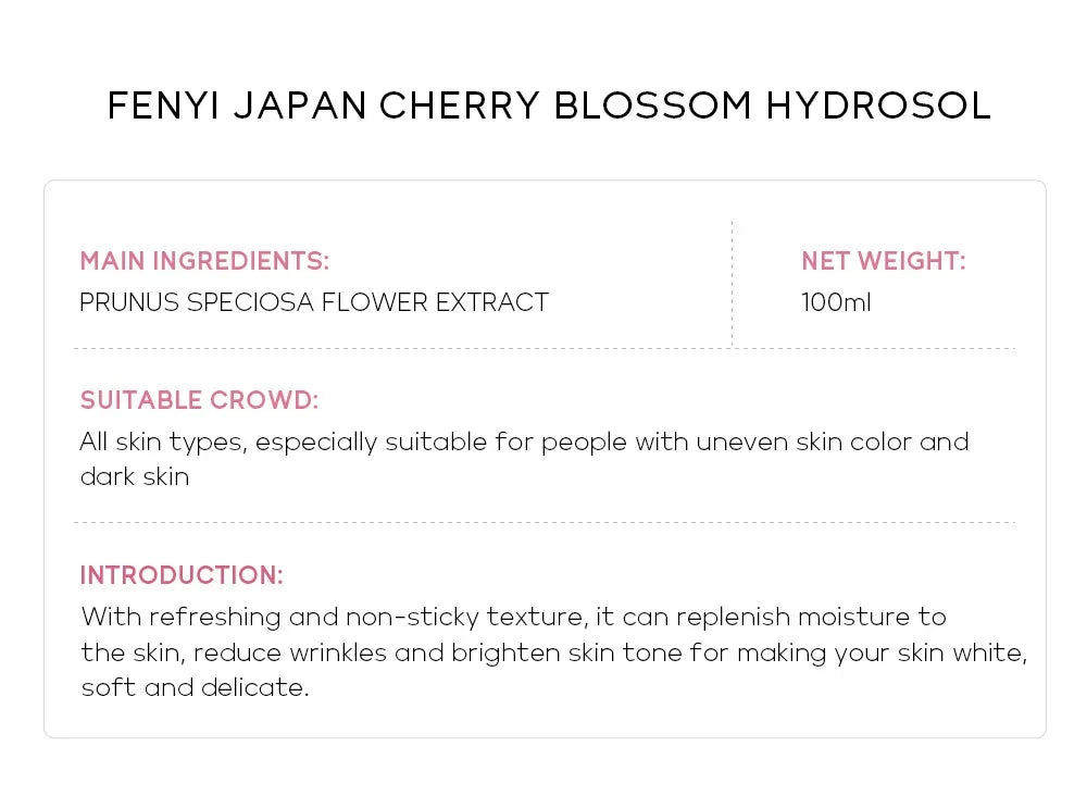 Face Care Sakura Water Nourishing Skin Improve Dullness  Facial Toner Damask  Korean Skincare Products 100 ML