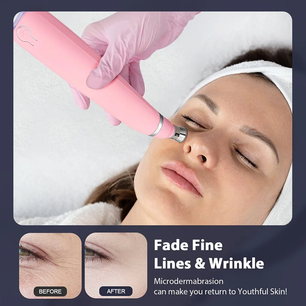 Diamond Microdermabrasion Machine Facial Vacuum Blackhead Removal Skin Toning Anti Aging Home Facial Peeling Beauty Device SPA