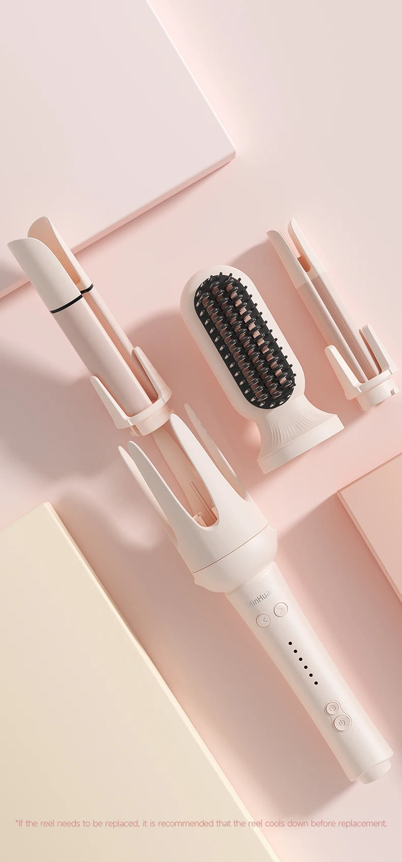 Automatic Curling Iron 32mm Auto Rotating Ceramic Hair Curler Anti-Scald Fast Heating Hair Curling Wand for Hair Waves Styling