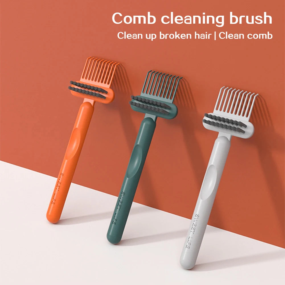 2-in-1 Hair Brush Cleaner Rake,Comb Cleaner Delicate Cleaning Tools,Removes Hair Dust,Embeded Tool Use For Home Salon