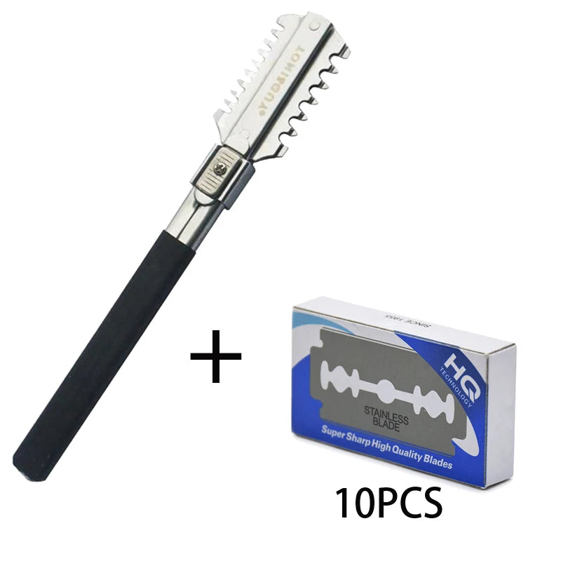 Profession Double-Edge Shaving Haircut Razor Knife Blades Manual Hair Cutting Tools Beard Trimmer Barbershop Styling Accessories