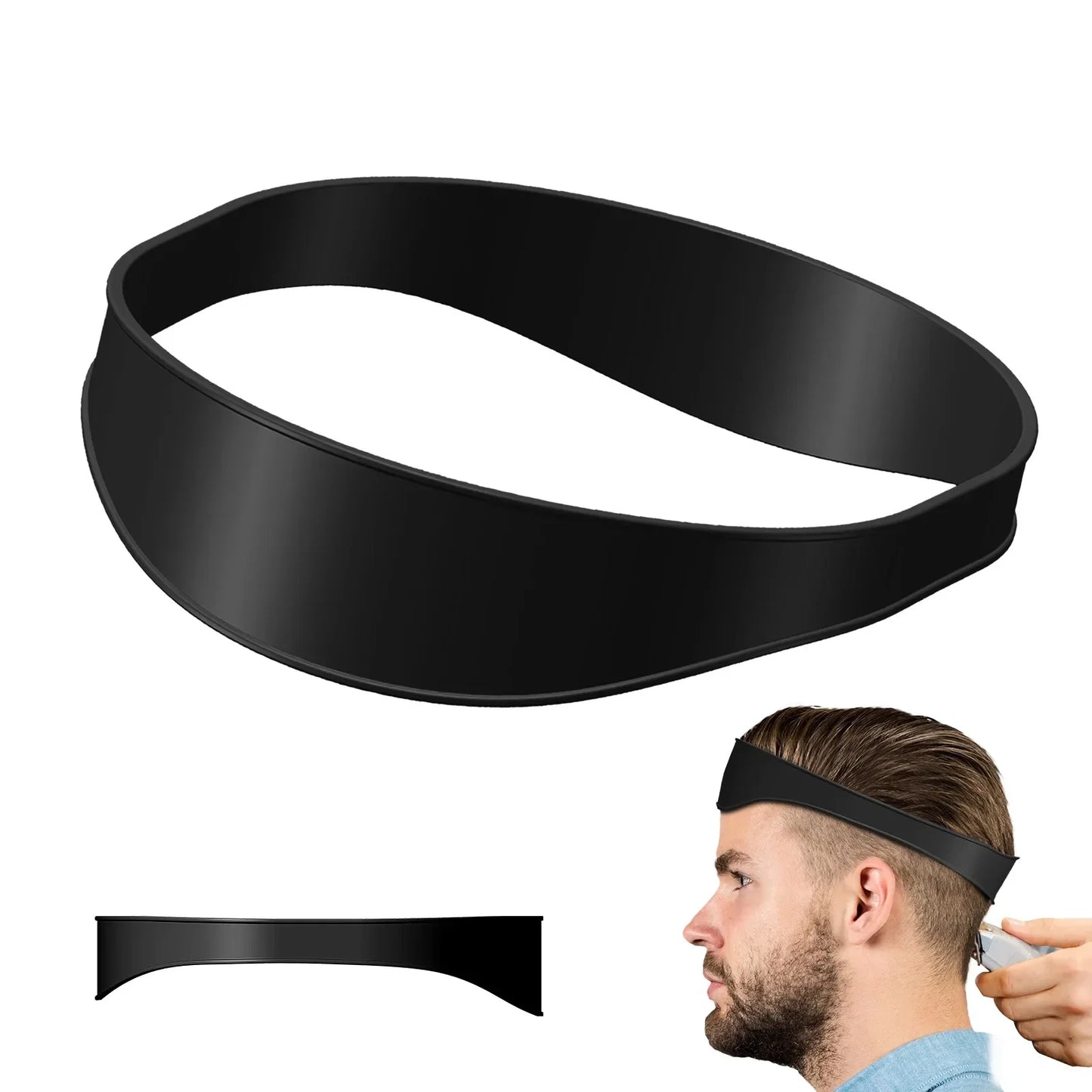 1pc Silicone Haircuts Shaving Template DIY Home Hair Trimming Curved Headband Barber Guide Hairdressing Styling Tools Equipment