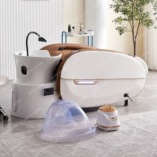 2025 Salon Head Spa Shampoo Bed Water Cycle Electric Massage Shampoo Bed