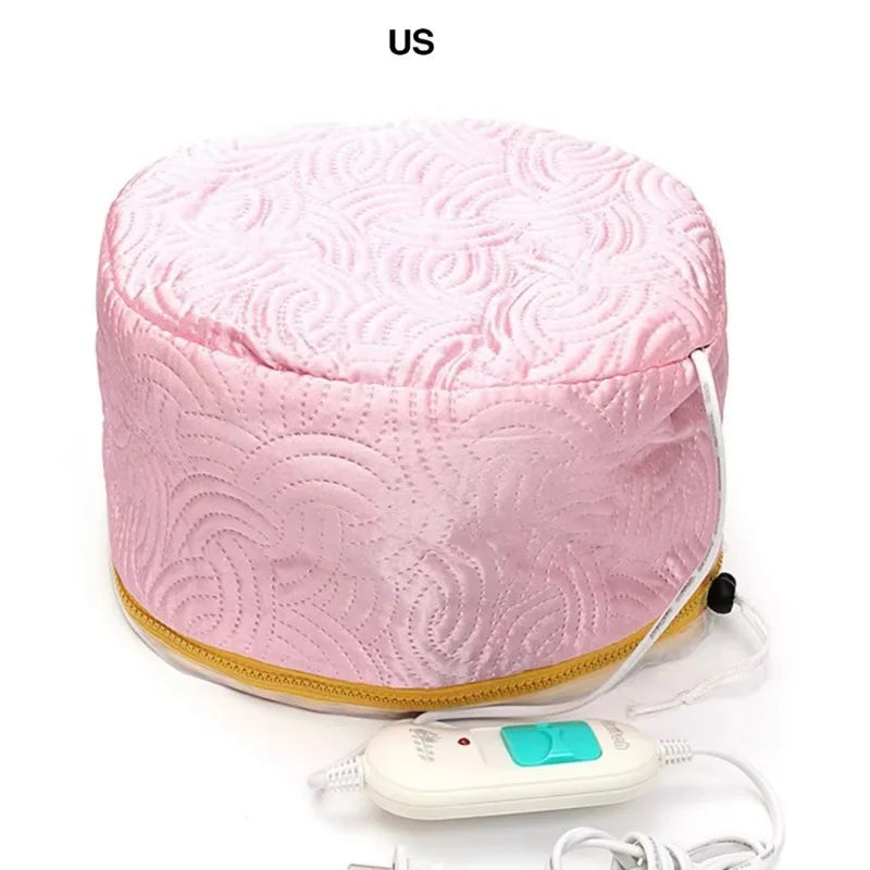 Professional Electric Spa Cap - Thermal Hair Treatment Steamer for Deep Conditioning & Oil Treatments w/Adjustable Temp