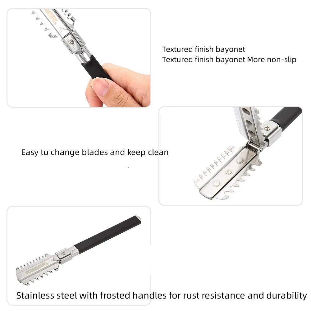 Profession Double-Edge Shaving Haircut Razor Knife Blades Manual Hair Cutting Tools Beard Trimmer Barbershop Styling Accessories