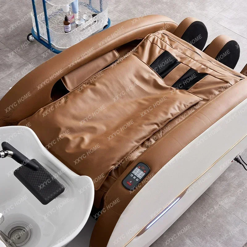 2025 Salon Head Spa Shampoo Bed Water Cycle Electric Massage Shampoo Bed