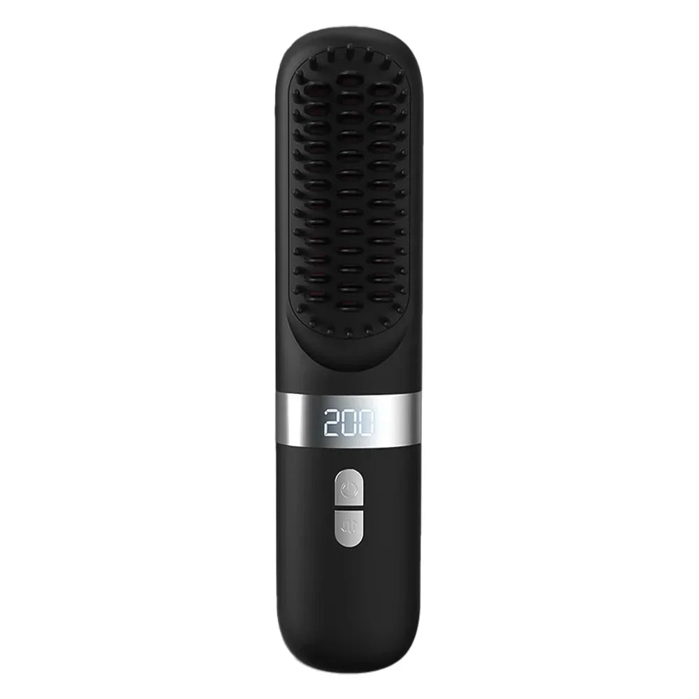 Wireless Hair Straightener Hot Comb Ceramic Heating Professional Electric Brush smoot hairstyle Iron Negative Ion Hair Care Comb