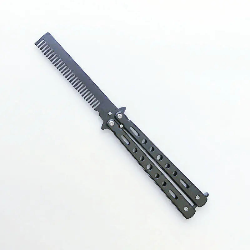 1 Piece of Swing Comb Stainless Steel Folding Butterfly Comb Novice Practice Training Hair Styling Tool