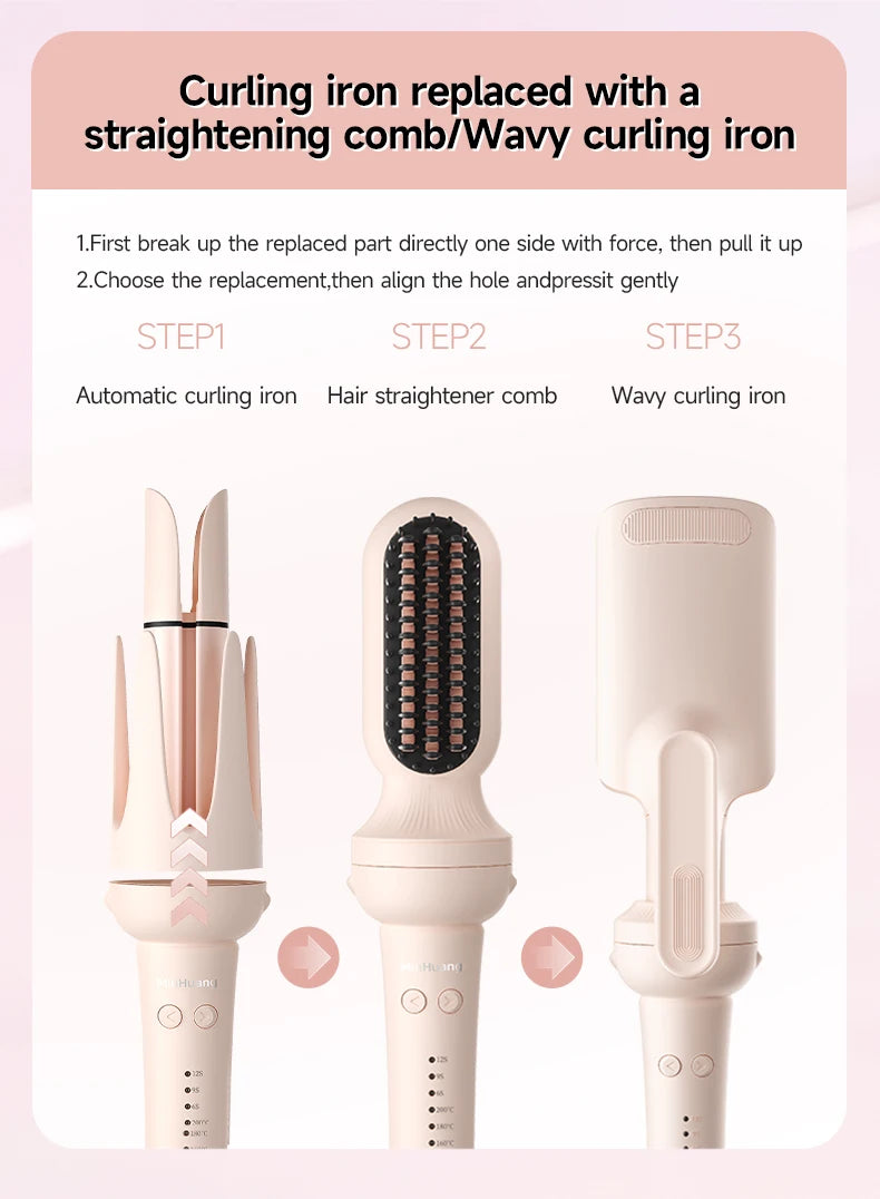 Automatic Curling Iron 32mm Auto Rotating Ceramic Hair Curler Anti-Scald Fast Heating Hair Curling Wand for Hair Waves Styling