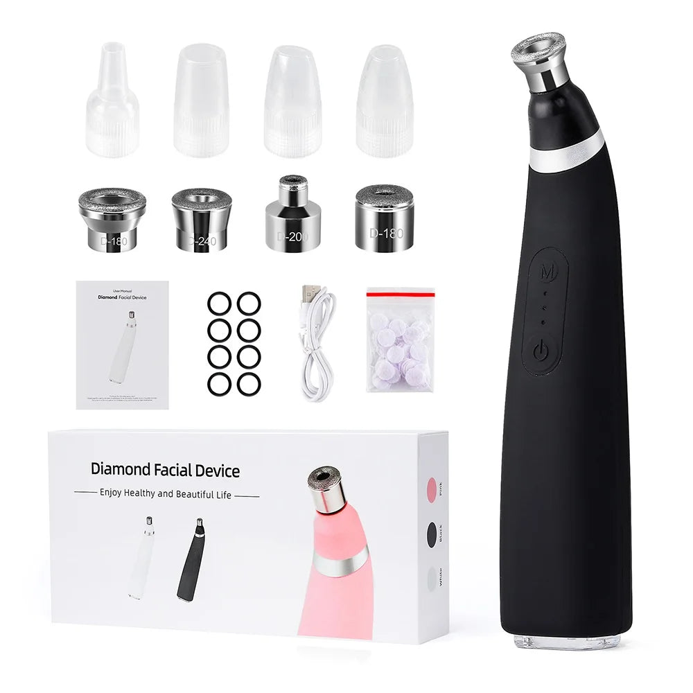 Diamond Microdermabrasion Machine Facial Vacuum Blackhead Removal Skin Toning Anti Aging Home Facial Peeling Beauty Device SPA