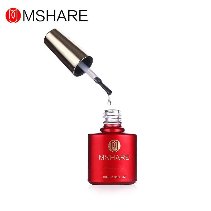 MSHARE 10ml Base Coat  Top Gel Clear Construction Dehydrator Primer Reinforce Soak Off Nails Gels UV LED Glue