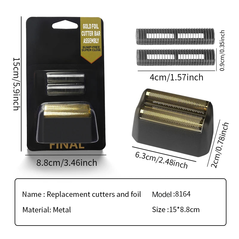 Professional 5 Star Service Finale Shaver Replacement Foil And Blade Cutter Head For Wahl 8164 Hair Clipper Barber Accessories