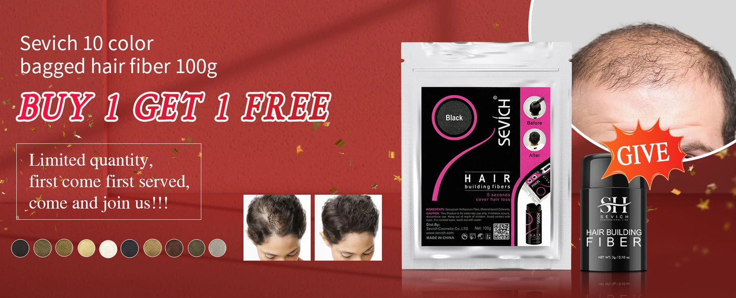 3pcs Hair Fibers Set Keratin Hair Building Styling Powder Hair Loss Instant Regrowth Thickening Powders Hairline Beard Filling