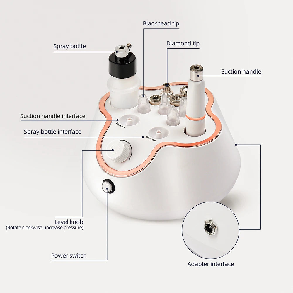 Foreverlily Diamond Facial Peeling Machine Home Use Professional Microdermabrasion Nano Water Spray Exfoliation Beauty Machine